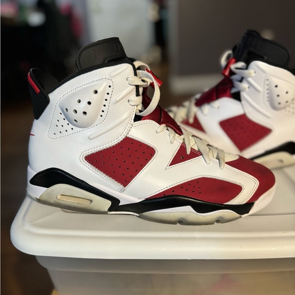 100% Authentic Used Air Jordan VI Carmine. No Box Sz.  10 - Picture 3 of 9